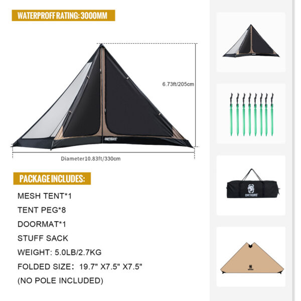 Waterproof Outdoor Camping Chimney Tent - Image 8