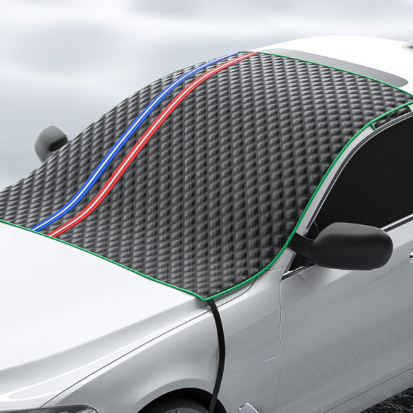 Car Sun Shade Half Car Cover Winter Anti-freezing Rain Frost Sun Block And Dustproof Sunshade Half-length Car Cover Snow Cover - Image 2