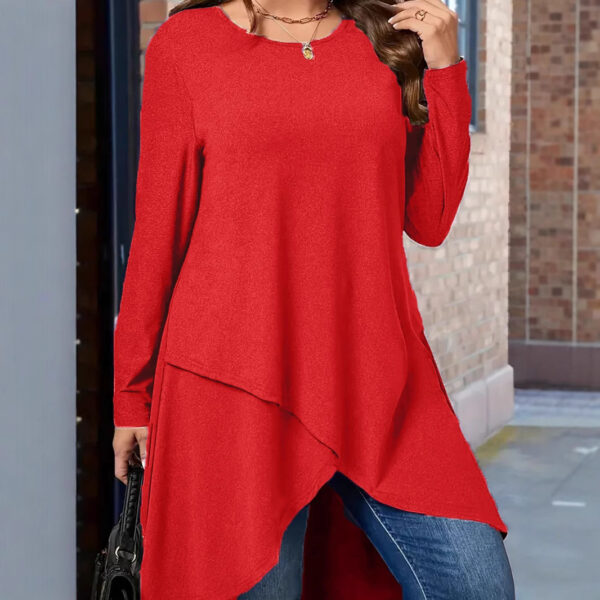 Plus Size Women's Autumn And Winter New Casual Loose Long Sleeves Outerwear Top - Image 2