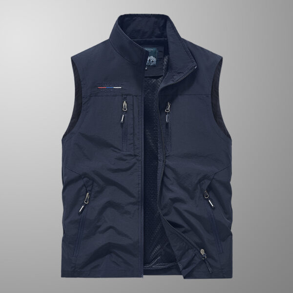 Men's Multi-pocket Outdoor Casual Stand Collar Work Vest - Image 2