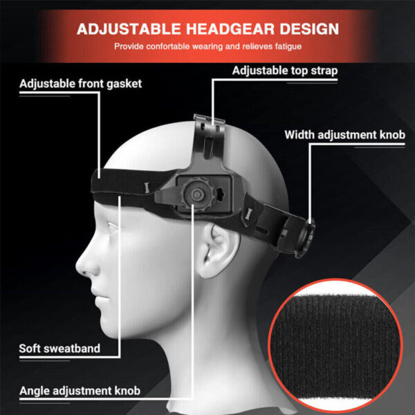 Auto Darkening Welding Mask Helmet Solar Powered Welders  TIG MIG Grinding UK - Image 10