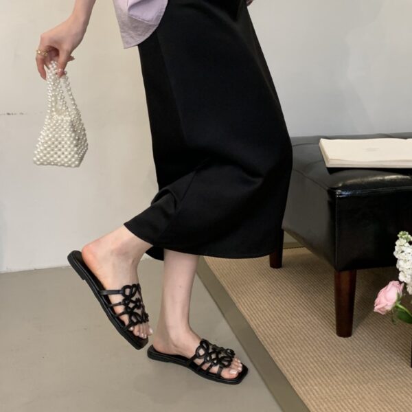 Summer Roman Style Hollow-out Slippers Flat All-match Vacation Style Beach Slippers Women - Image 6