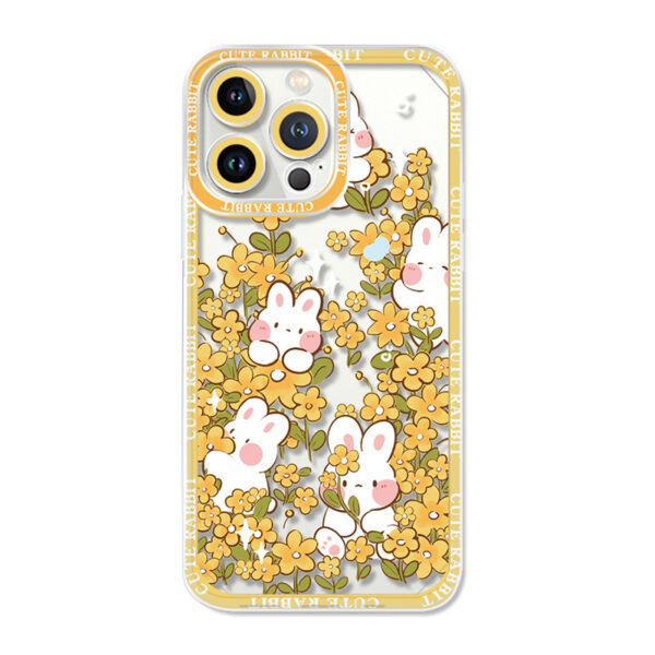 Flowers Rabbit Phone Case Protection Anti-fall - Image 2