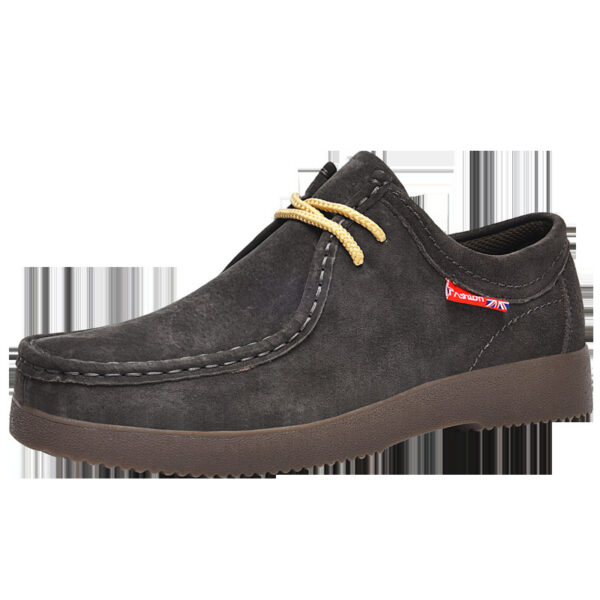Outdoor Versatility For Traveling Suede British Style Leather Sneakers - Image 2