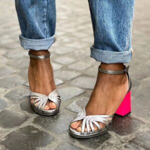Women's High Heel Fashion Peep Toe Buckle Sandals