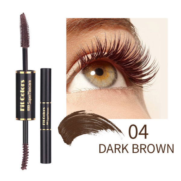 Double-headed Color Mascara Thick Curl More Than Waterproof Not Smudge White Eyebrow Dyeing - Image 8