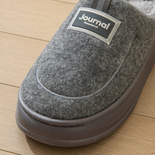 Men's Warm Thickened Bottom Plus Size Cotton Slippers - Image 3