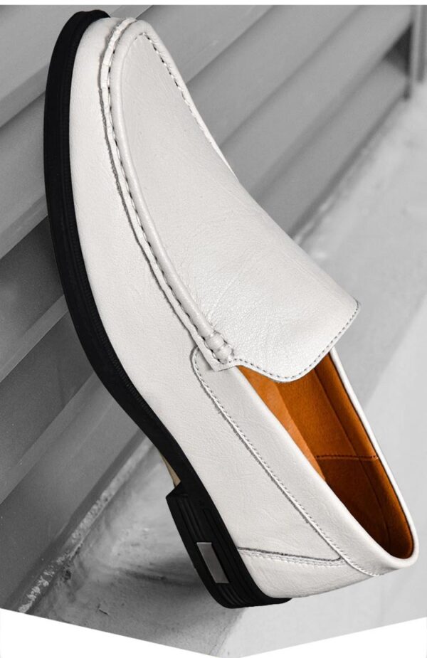 Breathable One Foot Leather Shoes With Leather Covers - Image 6