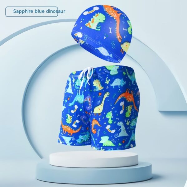 Children's Swimming Trunks Beach Vacation With Swimming Cap Suit - Image 10