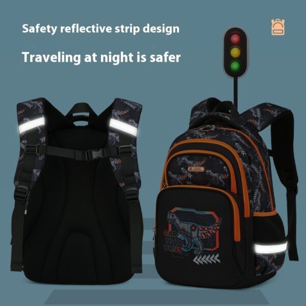 Primary School Student Schoolbag Boys Stylish And Lightweight Grade 1-3 Children Backpack - Image 5