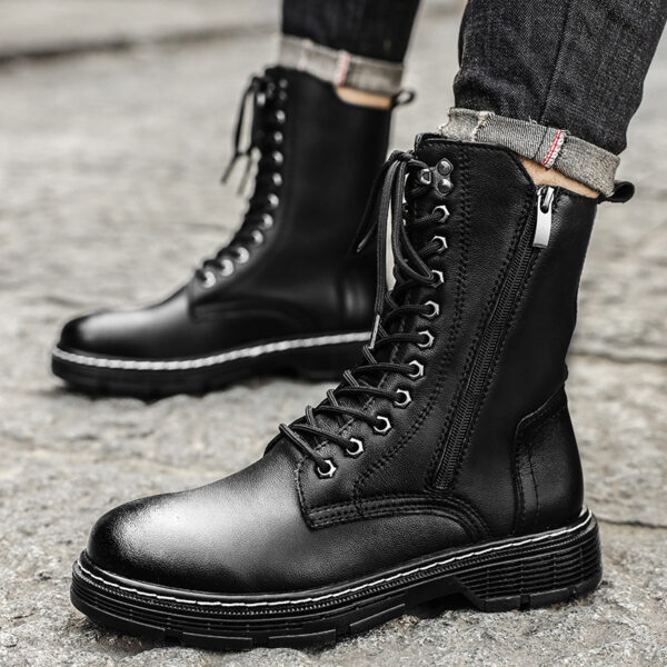 Autumn And Winter Plus Size Men's Long High-top Martin Boots - Image 3