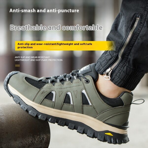 Men's Deodorant Toe Cap Lightweight Protective Footwear - Image 3