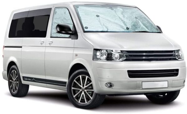 Front Windscreen Cover For VW T5 T6 Internal Thermal Window Blinds Sunshade Set - Image 2