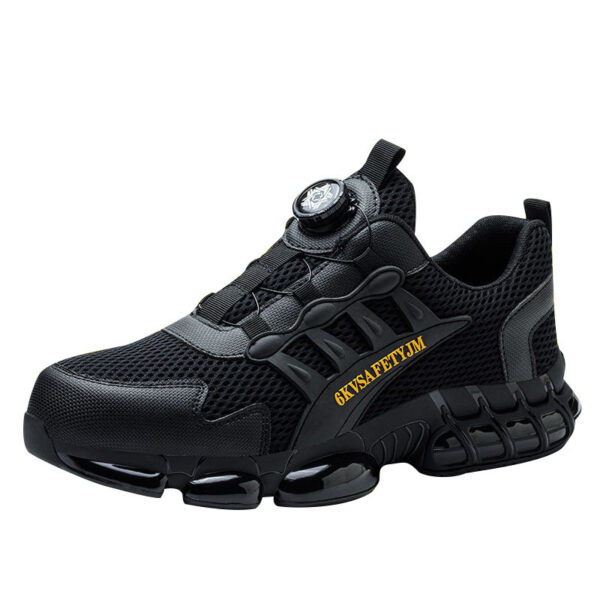Men's Wear-resistant Workwear Breathable Fly Woven Shoes - Image 3