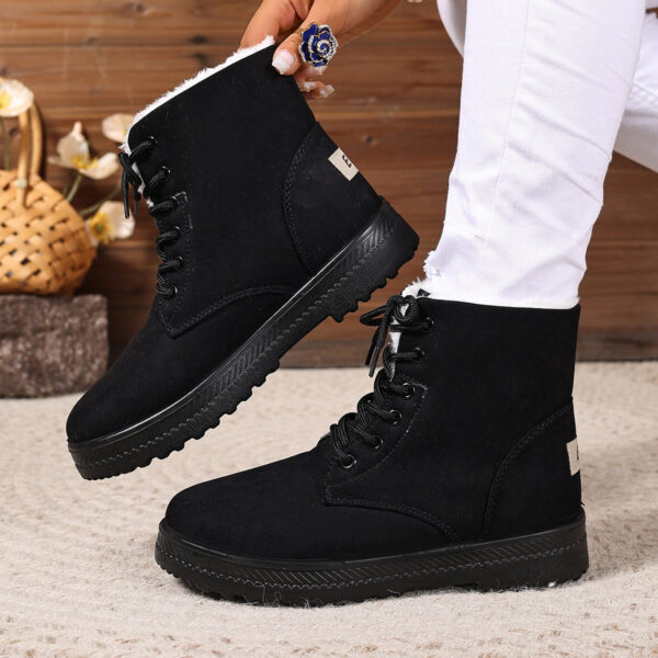Women's Fashionable Waterproof High-top Cotton-padded Snow Boots - Image 9