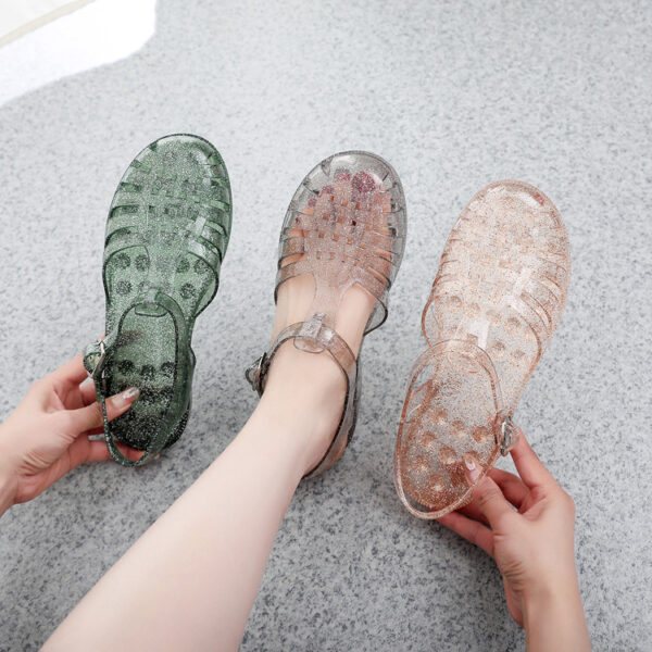 Crystal Gel Shoes Hollow Sandals For Women - Image 8