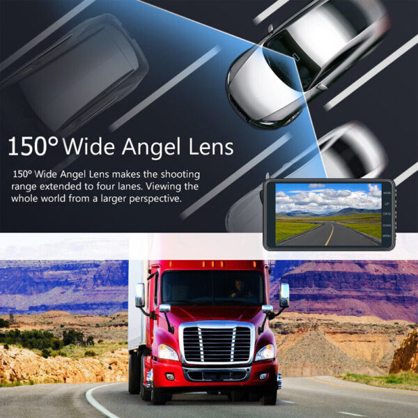 Car Camera Recorder Dual Front And Rear HD 1080P Dash Cam Night Vision - Image 2