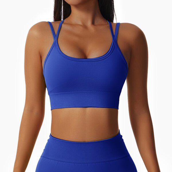 Shockproof Beauty Back Sportswear Seamless Gathering Vest Women - Image 2