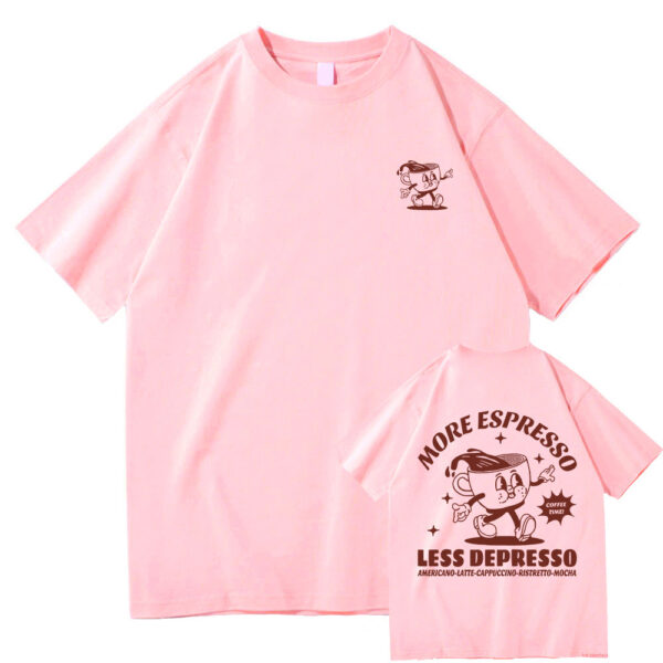 More Espresso Less Depression T-shirt Ancient Pattern Men And Women - Image 7