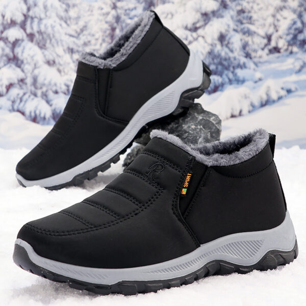 Cotton-padded Shoes Men's Fleece-lined Thick Leisure Warm Snow Boots - Image 3