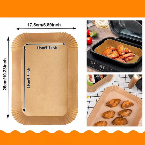 300x Air Fryer Liners Disposable Paper Liners Non Stick Parchment For Dual - Image 8
