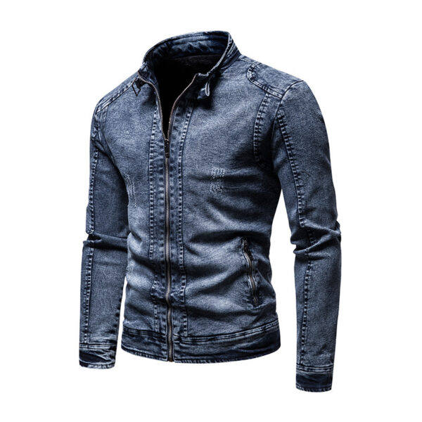 Casual Korean Style Fashion Men's Clothing Fashion Denim Jacket - Image 3