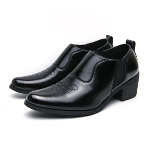 Fashion Men's Business Formal Platform Height Increasing Leather Shoes