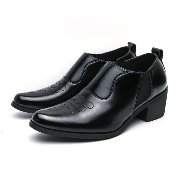 Fashion Men's Business Formal Platform Height Increasing Leather Shoes