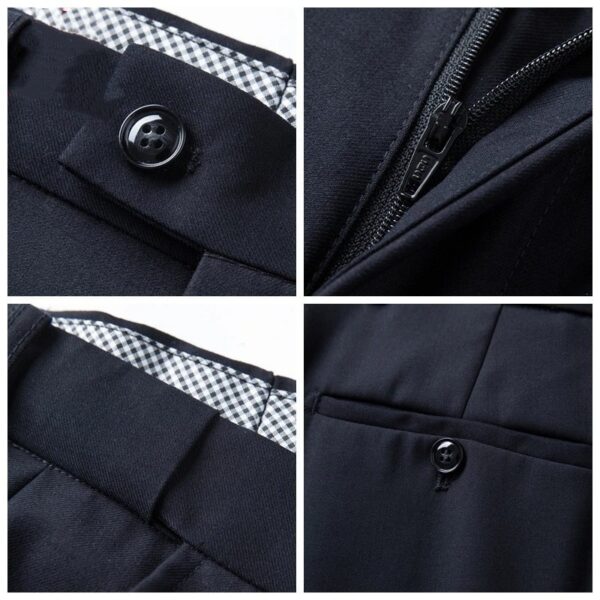 Youth Slim Fit Chinese Stand Collar Suit - Image 5