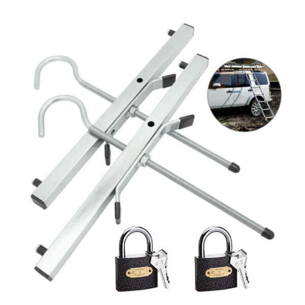 Universal Heavy Duty Ladder Roof Rack Clamp Clamps Lockable Free 2Locks Lockable - Image 9