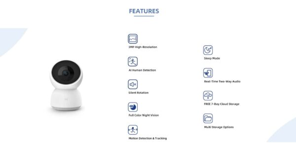 IMILAB A1 Camera 2K WiFi Camera Mi Home App Security Camera CCTV Vedio Surveillance Camera Baby Monitor Global Version - Image 2