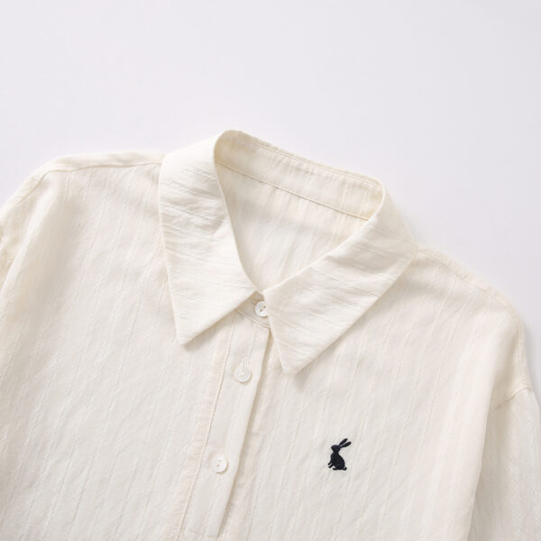 Early Autumn New Embroidered Striped Shirt For Women - Image 3