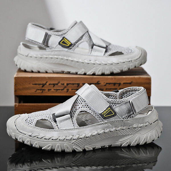 Summer Men's Hollow Mesh Surface Breathable Trendy Casual Shoes All-matching Sandals - Image 7