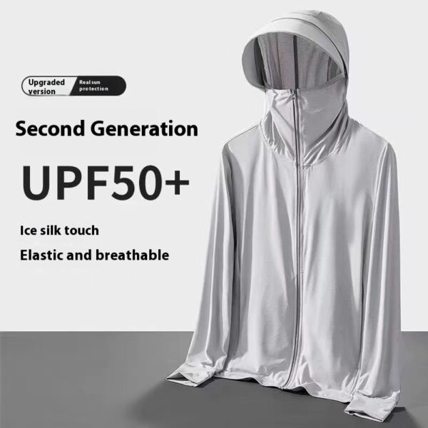 Ice Silk Sun Protection Clothing Men's UV Protection Fishing Jacket - Image 2