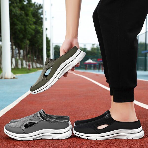 Men's Hollow-out Half Slippers Soft Bottom Comfortable Casual Shoes - Image 2