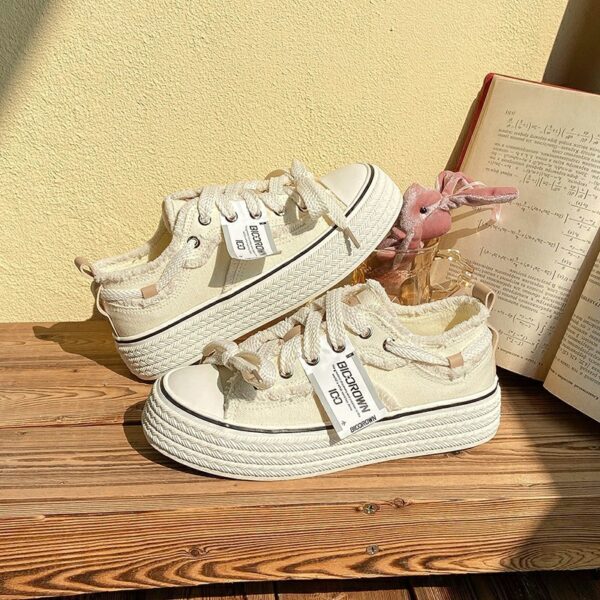 Fall Classic Style Canvas Shoes Women's Low-top - Image 6