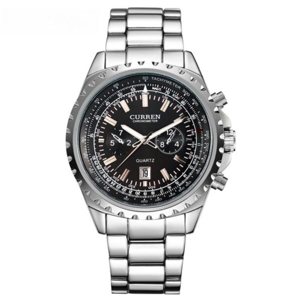 Men's Casual Quartz Movement Steel Band Wrist Business Watch - Image 3