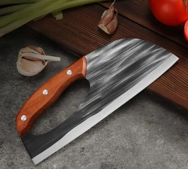 1pc Hand Forged Bone Cutter Kitchen Knife - Sharp Lightweight Dual-Use Slicer For Women - High-Carbon Stainless Steel, Ergonomic Handle, Easy To Clean, And Durable - Image 6