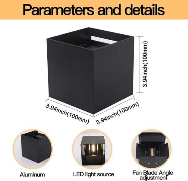 Modern LED Up Down Wall Lights Lighting Fixture Outdoor Indoor Lamp Lighting UK - Image 4