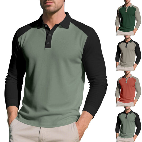 Golf Lapel Long-sleeved T-shirt Bottoming Shirt - Image 2