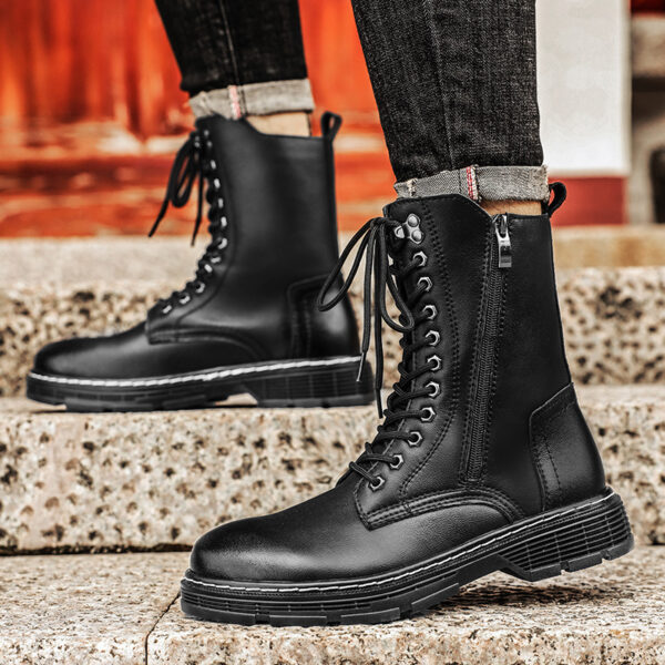 Autumn And Winter Plus Size Men's Long High-top Martin Boots - Image 5