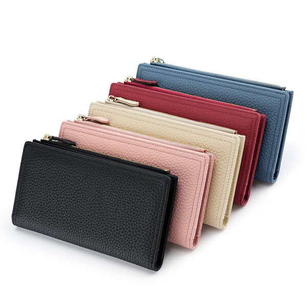 Women's Cowhide Anti-magnetic Anti-theft Long Wallet - Image 9