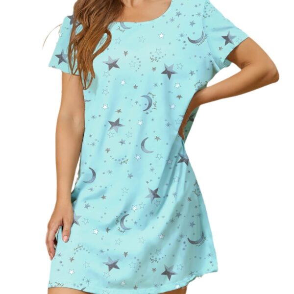 Home Crew Neck Casual Printing Dress - Image 9