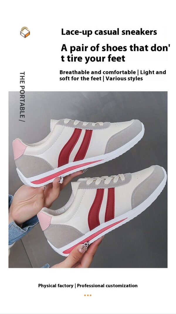 Lace-up Soft Bottom Running Leisure Sneaker - Image 5