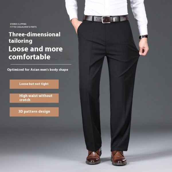 Men's Casual Pants Loose Straight Business Trousers - Image 2