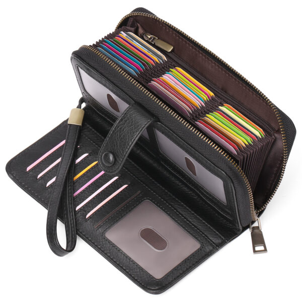 Expanding Card Holder Women's Long Wallet Passport Bag - Image 7