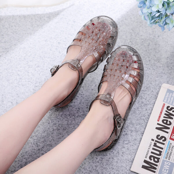 Crystal Gel Shoes Hollow Sandals For Women - Image 6