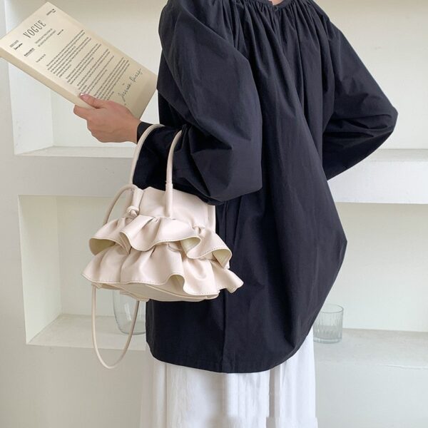 Ruffled Portable Simplicity Commute Leisure Shoulder Bag - Image 2