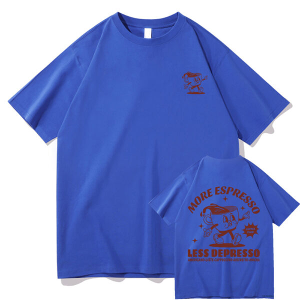 More Espresso Less Depression T-shirt Ancient Pattern Men And Women - Image 6