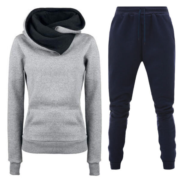 New Plush Hooded Sportswear Suit For Women - Image 9